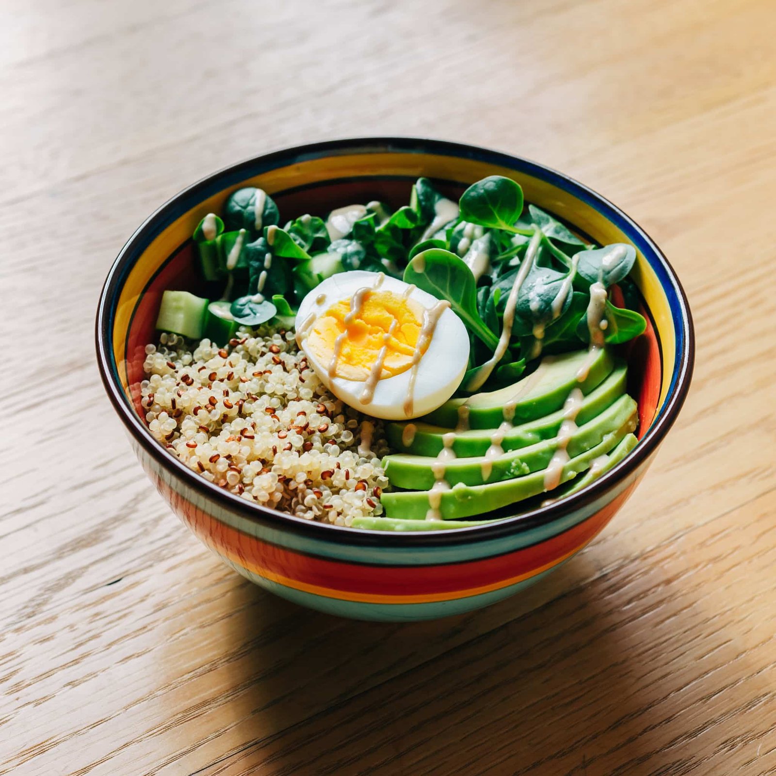 עם קינואה, ירקות רעננתיים